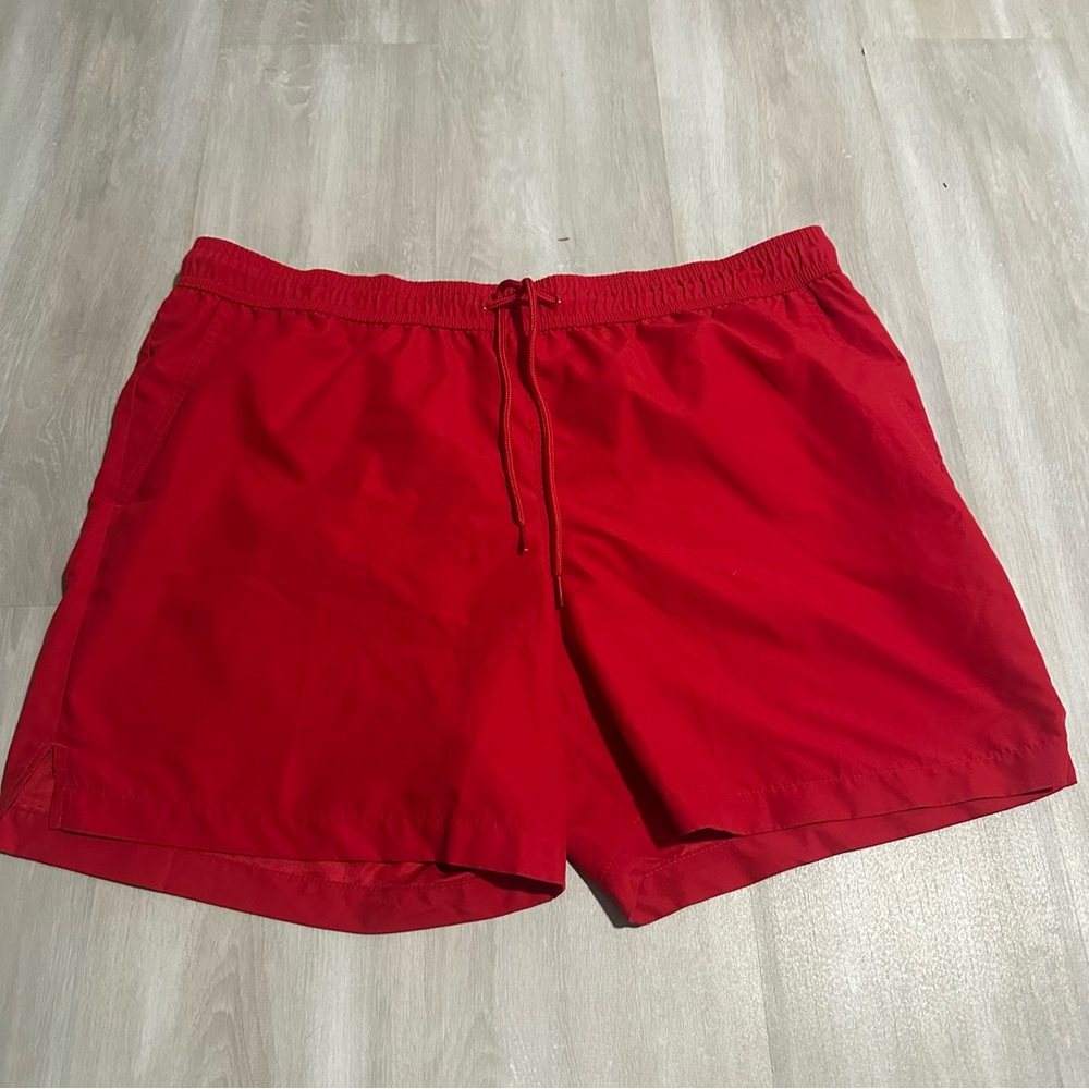 George Red Stretch Pull On Shorts Sz XL